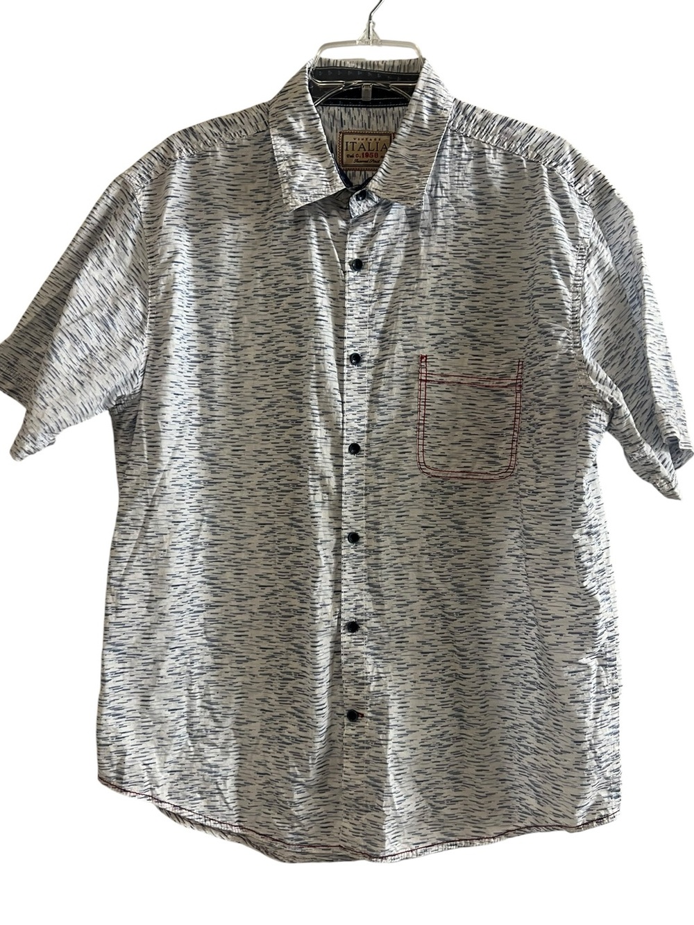 Vintage Italia Mens Short Sleeve Button Down Size XL